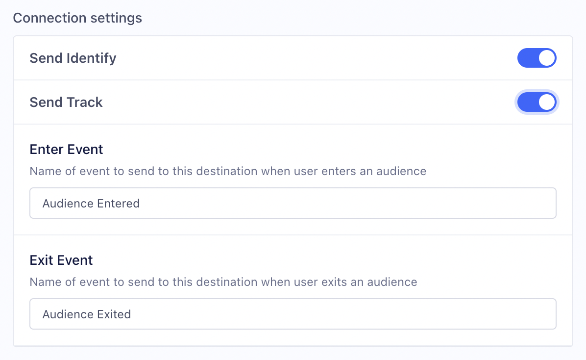 Screenshot of Connection settings